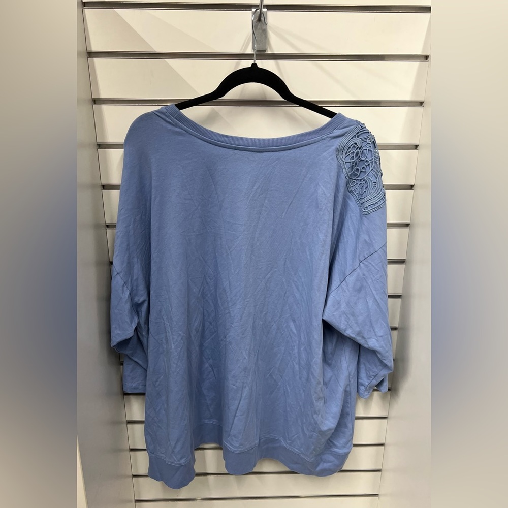 🆕 NWT Lane Bryant 26W / 28W Women’s Blue Embellished Sweatshirt